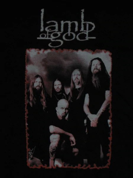 Lamb Of God  - LOGO & GROUP PHOTO - Two Sided Printed Hoodie